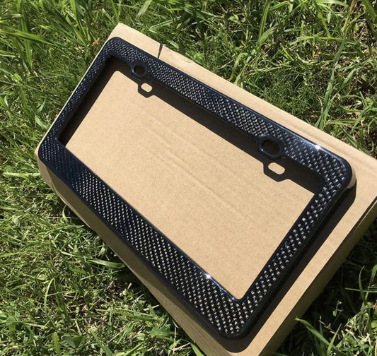 Real Carbon Fiber License Plate Frame